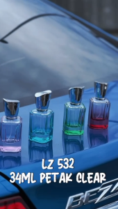 [ 1 PCS ] BOTOL KOSONG MINYAK WANGI 34ML PETAK CLEAR SKRU ( LZ 532 )