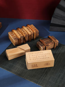 Mysterious Treasure Box Burr Puzzle Burr Puzzle Gentle Unlock Organ Box Single Open Three Open Magic Box Building Blocks Intelligence Toys