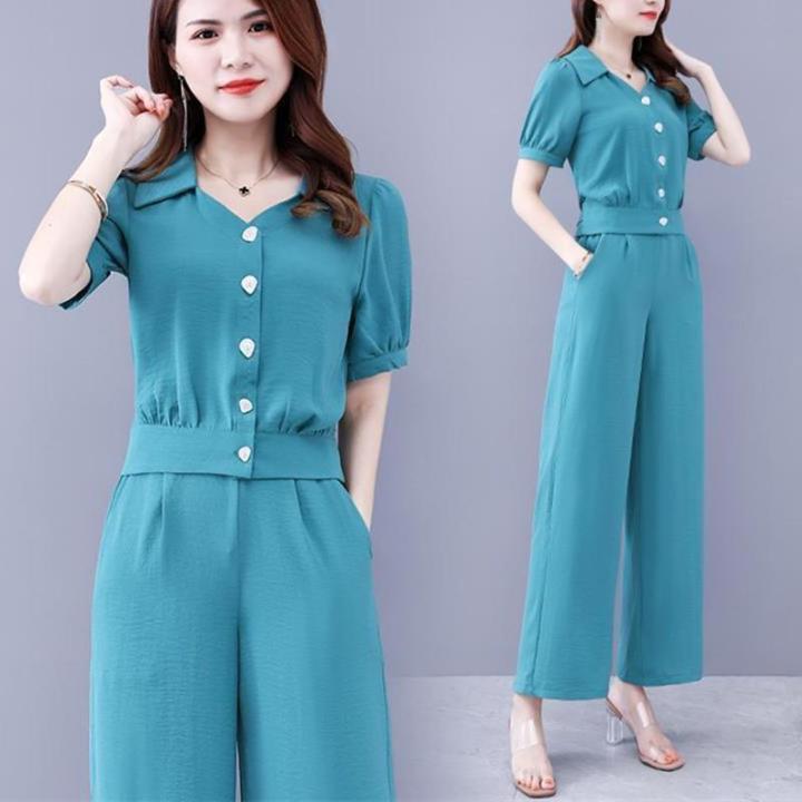QIAOXIZI%20%7C%20Elegant%20and%20Youthful%20Summer%20Outfit%20for%20Mature%20Women%202%20Pieces%20Set%20-%20Image%202