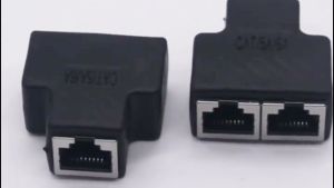 RJ45 Splitter AdapterAoiutrn USB 1 to 2 Network Connector Dual LAN Ethernet Socket 8P8C Extender Plug Cable