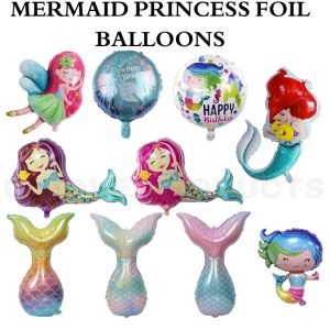 Princess Mermaid Foil Balloon Belon Parti Mermaid Party Balloons