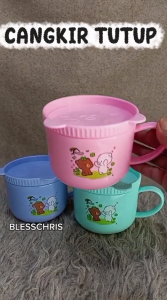 MUG PLASTIK TUTUP.MUG LUCU.MUG PINK.CANGKIR MINUM.GELAS PLASTIK TUTUP.cod
