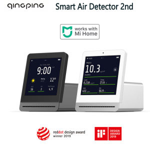 Original Qingping Air Monitor 2 Smart Home Touch Screen Control Temperature Humidity Sensor CO2 PM2.5 Detector For Mihome App