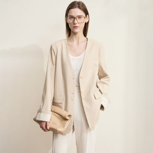 AMII | Smart Business Casual V-neck Long Blazer