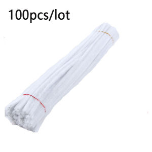 100pcs Colorful Chenille Stems Stick Toys DIY Strips for Simulation Flowers Christmas Tree Handmade Kids Educational Toys DIY