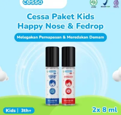 Bundling 2 Pcs Cessa Essential Baby Oil 8ml Minyak Roll On Bayi Penghangat Pereda Batuk Flu Demam