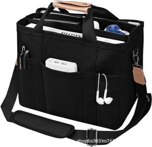 กระเป๋าโท้ทผู้หญิงความจุขนาดใหญ่หลายช่องการจัดเก็บแฟชั่นกระเป๋าถืออเนกประสงค์ผ้าใบก่อสร้างการออกแบบที่เรียบง่ายในเมือง