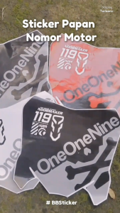 Sticker Papan Nomor Motor Trail / Papan Start Custome | 16-30