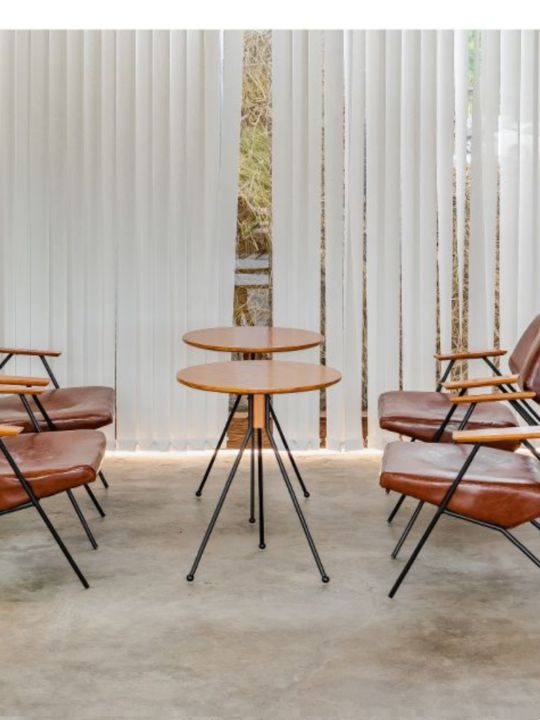 Retro Style Iron Art Coffee Shop Table and Chair Combination for