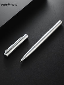 Hero Brand Businessmans High-End Steel Ballpoint Pen Metal Engraving Signature Pen Neutral Pen Carbon Pen Gift Personal Logo