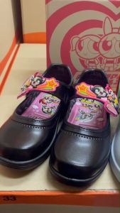 41C21 รองเท้านักเรียน อนุบาลหนังดำ PowerPuff Girls ลิขสิทธิ์แท้100% by ADDA Size(25-33) New 2025 ‼