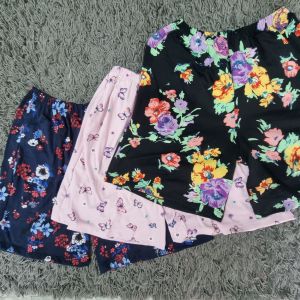 Women's Cotton Shorts: Pambahay Floral & Printed Assorted Soft Stretchable Fabric with Side Pocket