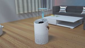 Air Purifier with Touch Screen Air Purification Aromatherapy Smart Purifier Household HEPA Filter Desktop Air Cleaners Portable Mini PM2.5 Purifier for Home Office Living Room Car
