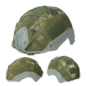 BOOIU Tactical Helmet Cover Airsoft High-cut Helmet Cover Hunting CS Camo with Elastic Cord for MH PJ BJOPS-Core Fast Helmet