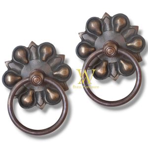 Tarikan Pintu Gebyok Kuningan Motif Gby 048 Antik 2 Pcs