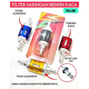 Saringan Bensin / Filter Bensin Variasi Kaca Universal Pemakai Semua Motor