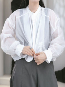 Shalldoer | Womens Long Sleeve Thin Breathable Sun Protection Jacket Summer New Design Folded Edge Lightweight Easy Care Fashionable Coat