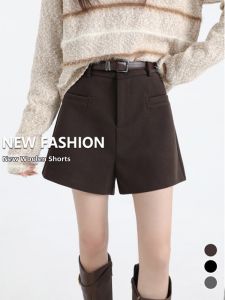 Winter Elegant French Style High Waist Short Pants