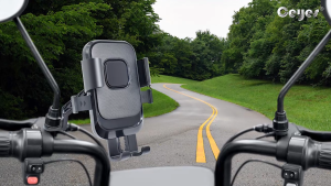 BYKOSION Motorcycle Phone Holder Bicycle Phone Stand Ride Navigation Stand 360 Degree Rotation Mirror Mount Bracket