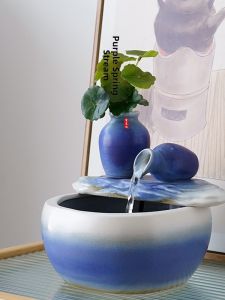 Zen Style Wealth Ceramic Water Fountain