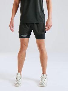 KAMB Celana Pendek Lari Pria 2 in 1 - Celana Olahraga Multifungsi untuk Gym dan Lari