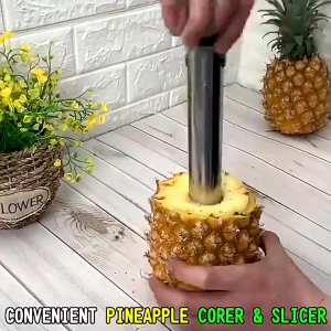 Pineapple Corer and Slicer Tool Pineapple Cutter and Corer Stainless Steel Pineapple Peeler Easy Core remover Kitchen Tool for Diced Pineapple Rings