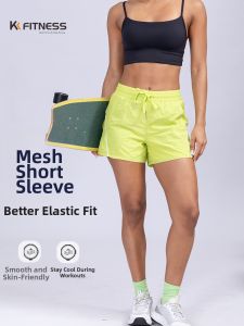 UKKEUX | High Waist Fast Drying Sport Shorts for Yoga and Fitness