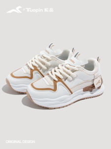 Tongue Womens Sport Shoes Fashionable Fleece Lined Dad Sneakers Versatile Casual Low Top Knot Tied Wave Bottom PVC Heel