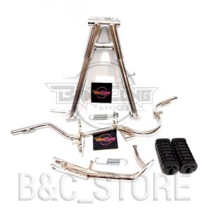 B&C - Step Postep Fostep Bastep Footstep Pijakan Kaki Depan Yamaha RX King Rxk Rx Spesial CROM Set Standar Standart jagang 1 2 Tengah Tebal Murah / Besi Barstep RX King Rxk Rx Spesial CROM Tebal