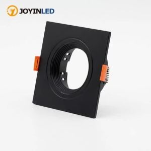 JOYINLED 6PCS Square Recessed Spotlight Frame with GU10 Lamp Holder Adjustable 75mm Cutout Aluminium Ceiling Downlight Fixture