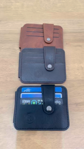 Dompet Kartu Kecil Pria Wanita Menbense K15-1A Muat Banyak Kartu Dengan Zipper Tempat Koin Bahan PU