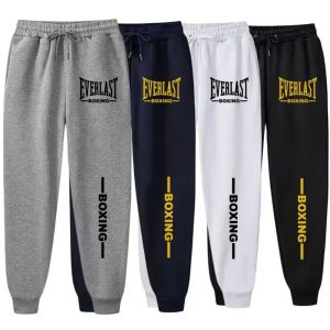 2026 Autumn Winter EVERLAST Printed Running Pants Men Women Outdoor Sports Fitness Pants Jogging Fleece Casual Sports Pants
