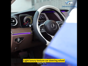 ISUZU Ultra-Thin Leather For ISUZU Car Steering Wheel Cover 38cm Breathable Sweat-Absorbent Anti-Skid For ISUZU D-MAX mu-X Accessories