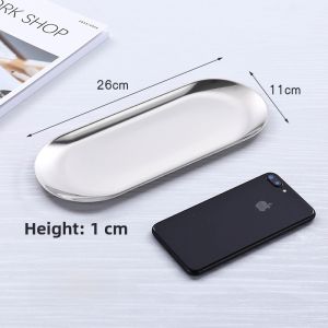 Nordic Style round Metal Tray Serving Tray Dessert Cake Plate Jewelry Storage Organizer Tray  Style Adult Size 11 Inches