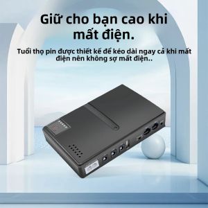 Bộ Nguồn UPS Di Động Công Suất Lớn 18W 1018L Dành Cho Bộ Định Tuyến WIFI AC 85-265V Sang DC 5V/9V/12V/15V/24V Với 4 Pin 18650 Đầu Dẹt Không Bao Gồm