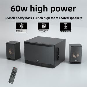 Home Computer Bluetooth Speaker 2.1 Active Laptop Multimedia Effect Super Low Bass Cannon Desktop Multimedia Sound System