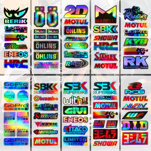1 Bộ Laser Hông Xe Máy ban nhạc Mũ bảo hiểm khi đi xe đạp dán Motul quái vật tài trợ hàng loạt Đề can trang trí cho Yamaha nmax xmax HONDA CBR đánh bại sóng bấm voria ADV