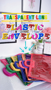 FCI Zipper Bag Transparent Envelope (42cmx30cm) Reusable and easy to clean Secure snap button closure keeps papers safely in place Perfect for school office & business use