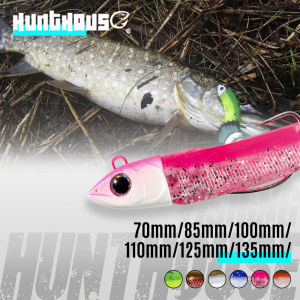 Hunthouse Black Minnow 100mm 25g Silicone Soft Fishing Lure Artificial Bait Fishing Tackle For Bass Pike Leurre Souple LW216