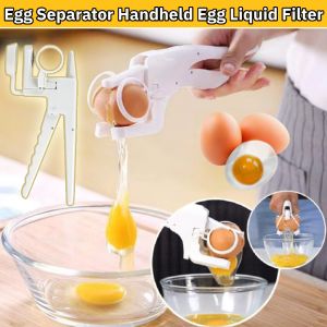 Egg Opener Egg Separator Tool Handheld Egg Liquid Filter Opener Eggshell Cutter Egg Breaker Quick Separation Eggs
