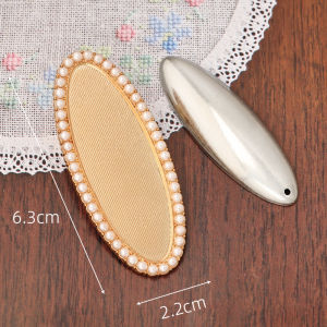 Chinese Style Embroidery Brocade Base Cloth with Pearl Edge and Bow