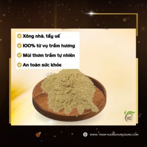 Bột trầm hương đốt xông nhà Hùng Dung mang ý nghĩa phong thủy may mắn tài lộc cho gia chủ xua đuổi vận xui thu hút nguồn năng lượng tích cực thanh lọc không khí an toàn cho sức khỏe