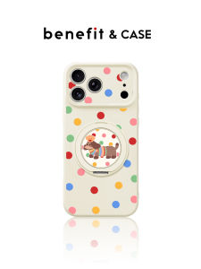 Colorful Dots Case for iPhone 17 Pro Max with Rotating Stand Shockproof and Lanyard