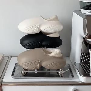 XIXITIAO Minimalist Non-Slip Waterproof Snow Boots Sports Style Fleece-Lined Warm Womens Snow Boots Unique Trendy Winter Outdoor Waterproof Soft Sole Cotton Slippers