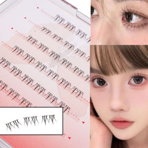 Women Self-adhesive Lower False Eyelashes 36 Cluster Stemless Natural Look Bottom Korean C-Curl Extension DIY Lashes No-glue