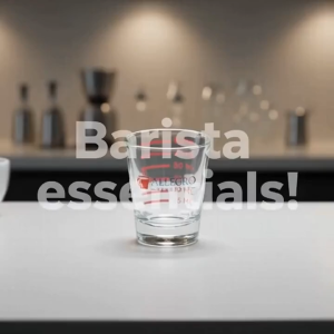 ALLEGRO Glass Jigger 60ml (2oz) | Barista Measuring Shot Glass for Coffee Milk Tea Cocktails & Bartending