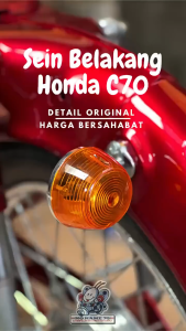 Lampu Sein Sen Riting Bulat Besi Clasic Klasik Kuning Standart Honda CB100 C70 Depan Belakang Universal Pnp