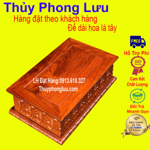 Đế chữ nhật trạm hoa lá tây kê đồ cực khỏe gỗ hương