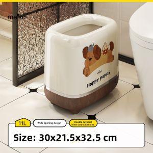 MEISD | Retro Large Capacity Wide Mouth Trash Can 20L