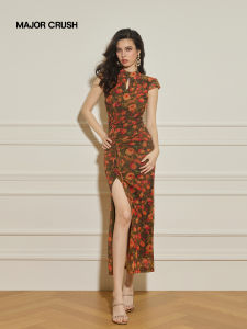 Romantic Slim-fit Split Cheongsam Dress